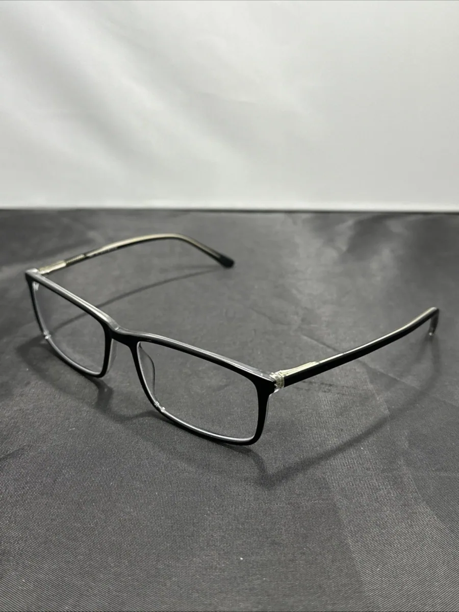 Robert Mitchel Eyeglasses Frames Only RMXL 7001 Black BK/CR 59-18-150 Full Rim