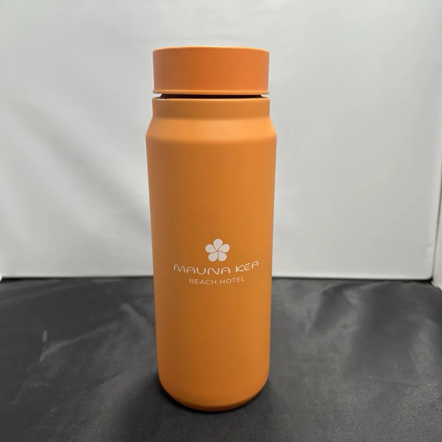Mauna Kea Beach Hotel Stainless Steel Water Bottle Orange 9”